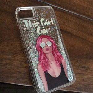 iPhone 7 case {this girl can glitter case}